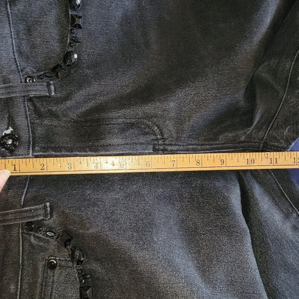 Diane Gilman (4 Tall) embellished straight leg jeans